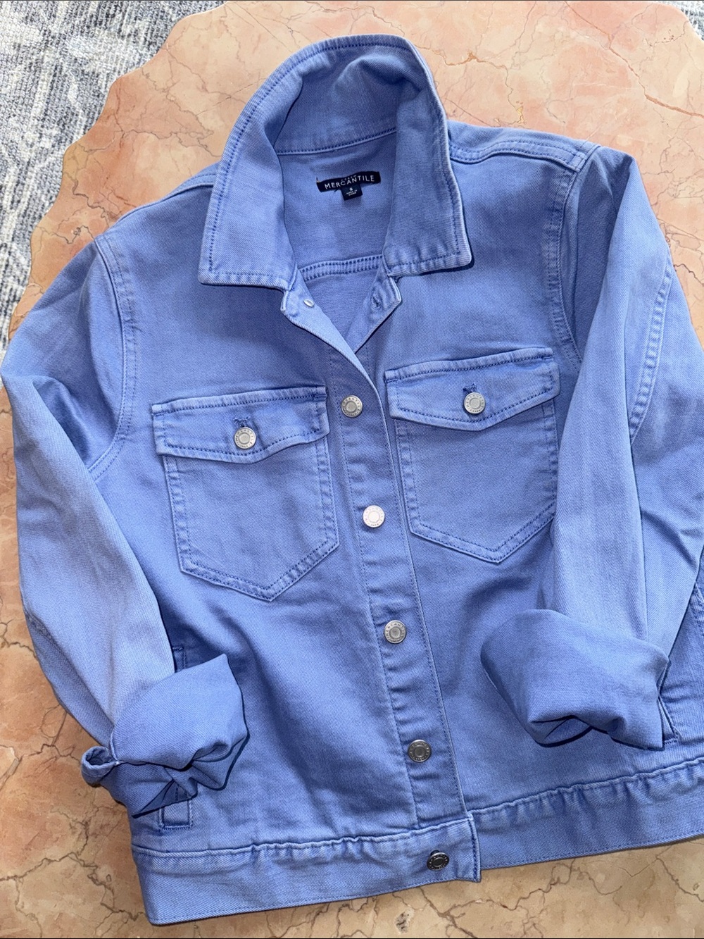 Brand new J CREW jean jacket periwinkel color size Small